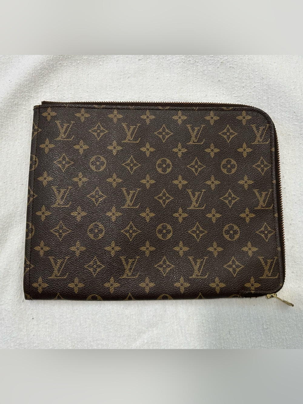 Louis Vuitton Monogram Canvas Zip Portfolio in Brown and Tan